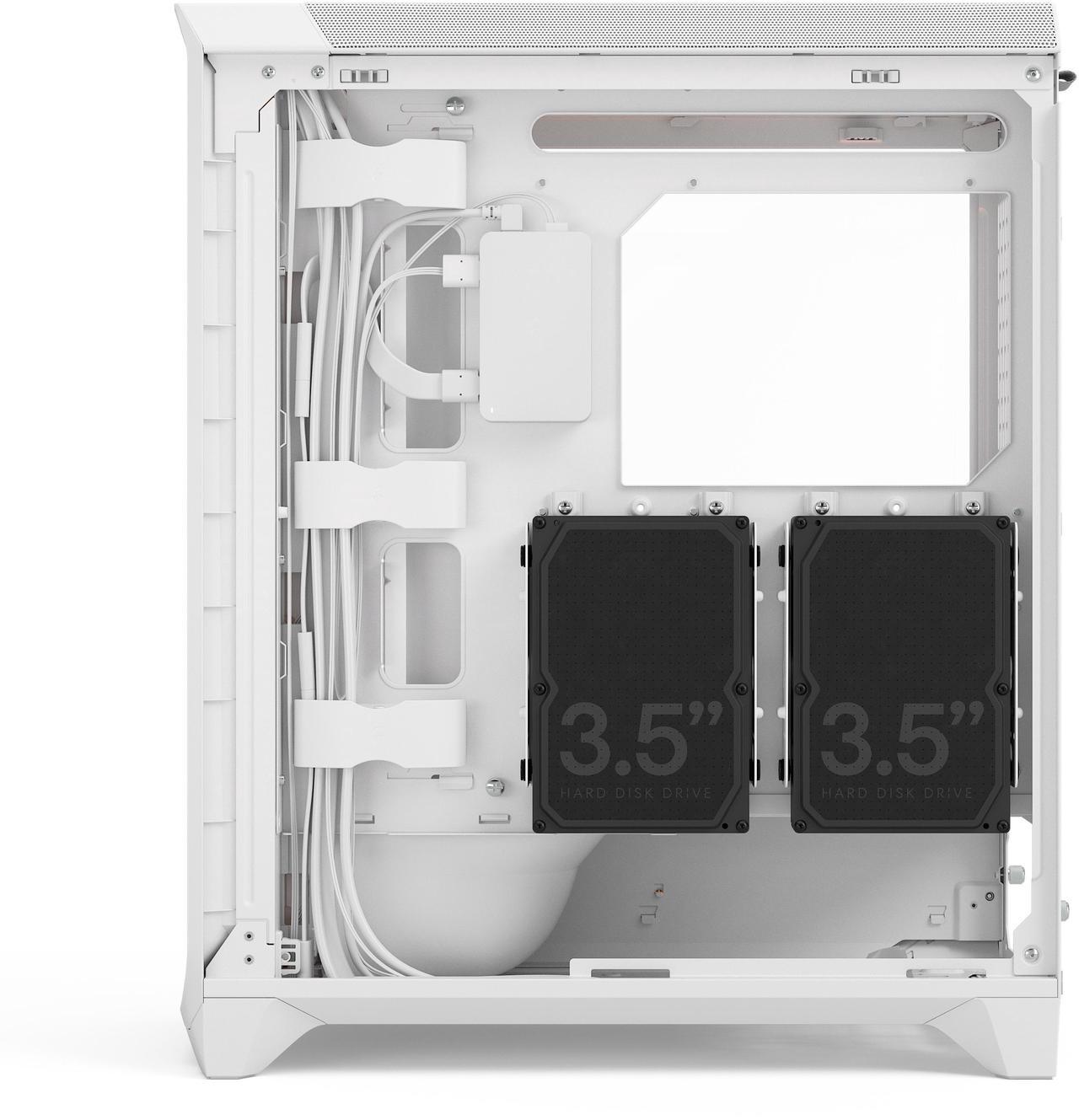 Alt view image 15 of 17 - Fractal Design Meshify 3 Ambience Pro RGB ATX mATX Mid Tower PC Case - White Chassis with Clear TG Side Panel