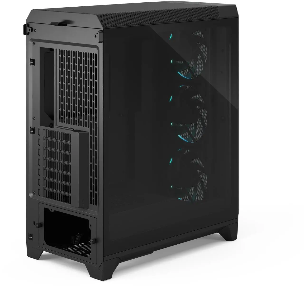 Alt view image 12 of 17 - Fractal Design Meshify 3 RGB ATX mATX Mid Tower PC Case - Black Chassis with Light Tinted TG Side Panel