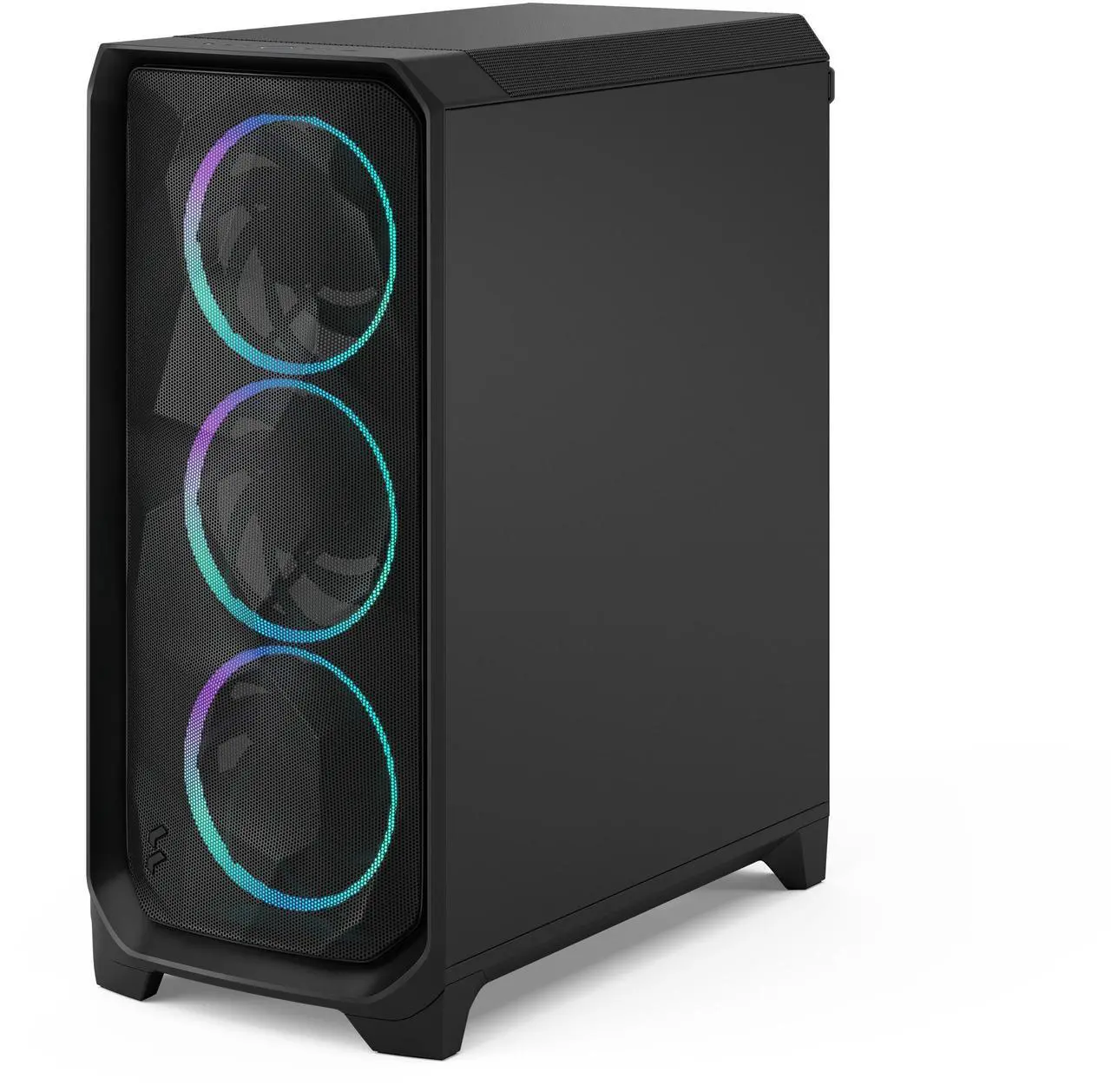 Alt view image 13 of 17 - Fractal Design Meshify 3 RGB ATX mATX Mid Tower PC Case - Black Chassis with Light Tinted TG Side Panel