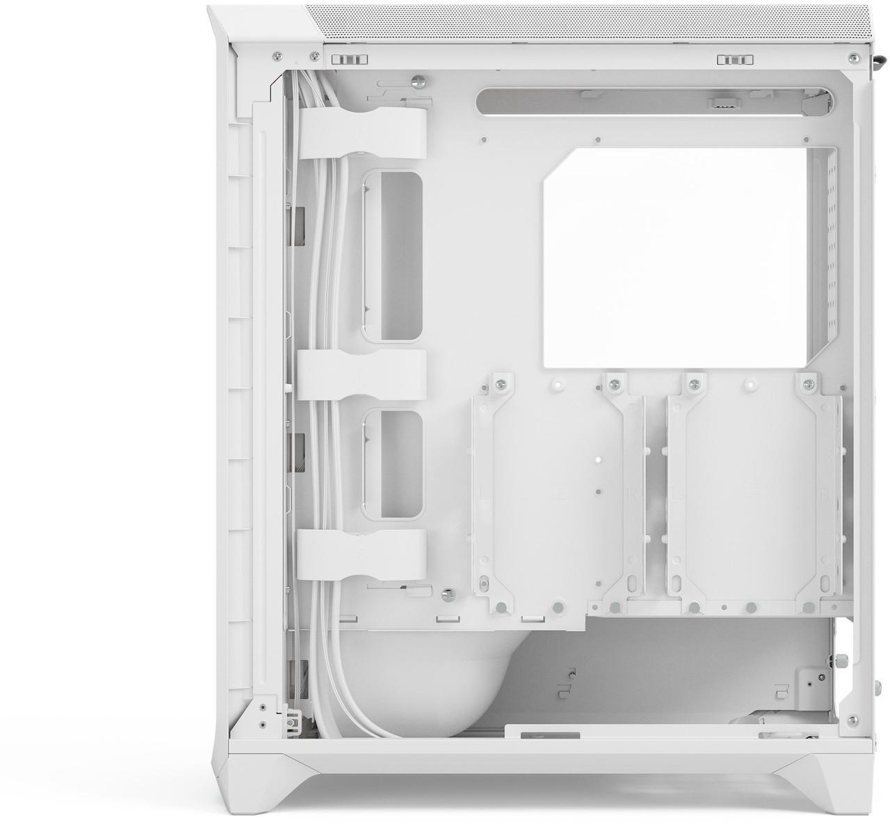 Alt view image 4 of 17 - Fractal Design Meshify 3 RGB ATX mATX Mid Tower PC Case - White Chassis with Clear TG Side Panel