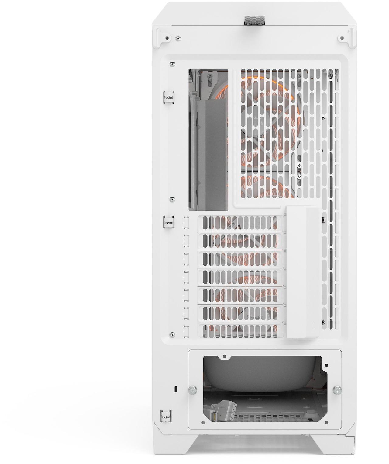 Alt view image 7 of 17 - Fractal Design Meshify 3 RGB ATX mATX Mid Tower PC Case - White Chassis with Clear TG Side Panel