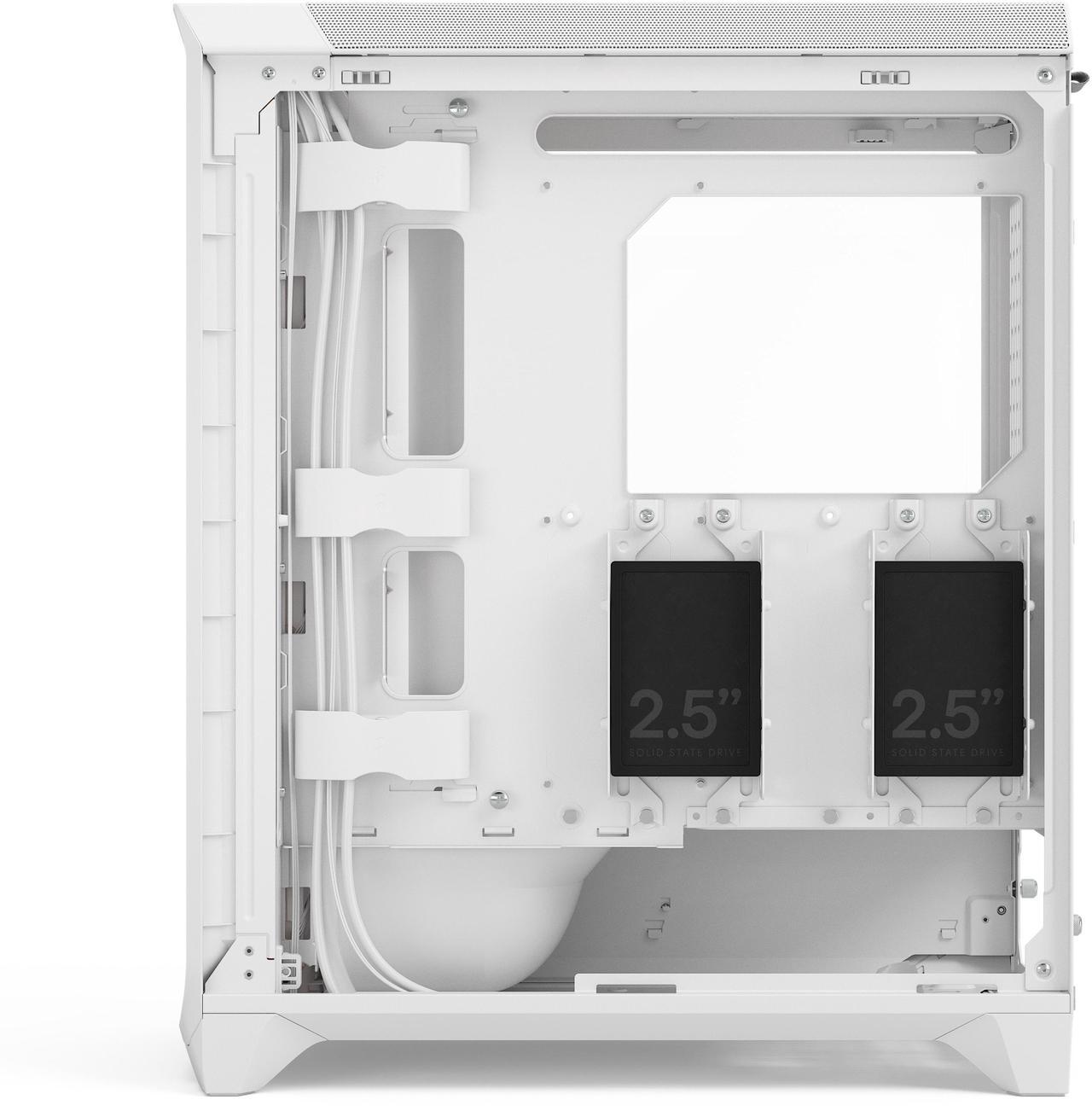 Alt view image 16 of 17 - Fractal Design Meshify 3 RGB ATX mATX Mid Tower PC Case - White Chassis with Clear TG Side Panel