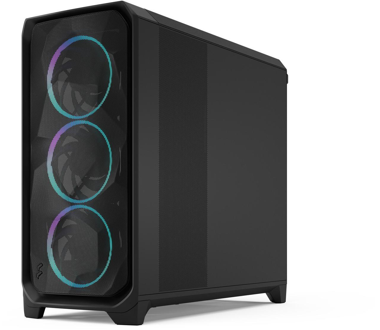 Alt view image 3 of 17 - Fractal Design Meshify 3 XL RGB E-ATX Full Tower PC Case -  Black Chassis with Light Tinted TG Side Panel