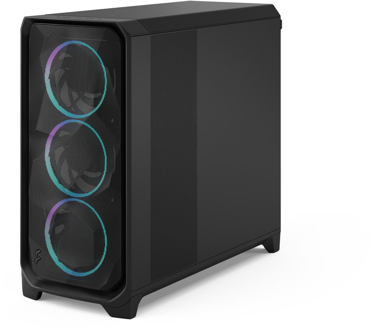 Alt view image 4 of 17 - Fractal Design Meshify 3 XL RGB E-ATX Full Tower PC Case -  Black Chassis with Light Tinted TG Side Panel