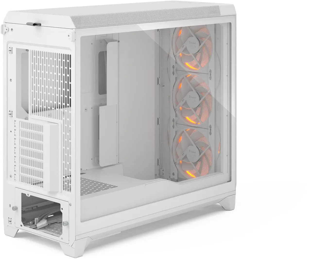 Alt view image 14 of 17 - Fractal Design Meshify 3 XL RGB E-ATX Full Tower PC Case -  White Chassis with Clear TG Side Panel
