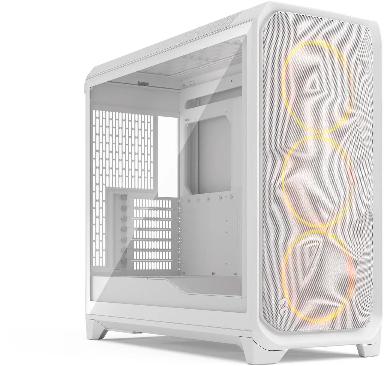 Alt view image 2 of 17 - Fractal Design Meshify 3 XL RGB E-ATX Full Tower PC Case -  White Chassis with Clear TG Side Panel