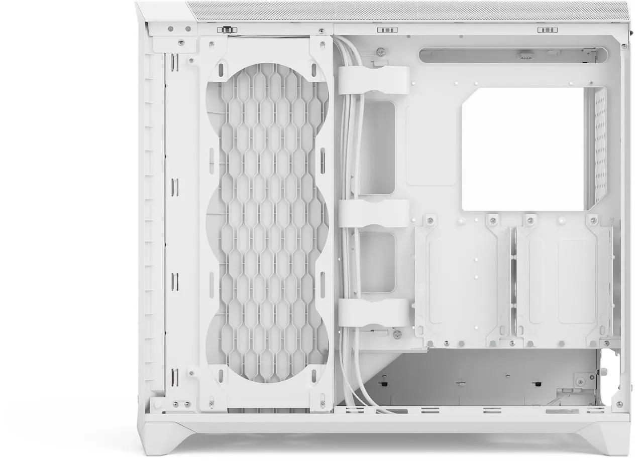 Alt view image 10 of 17 - Fractal Design Meshify 3 XL RGB E-ATX Full Tower PC Case -  White Chassis with Clear TG Side Panel