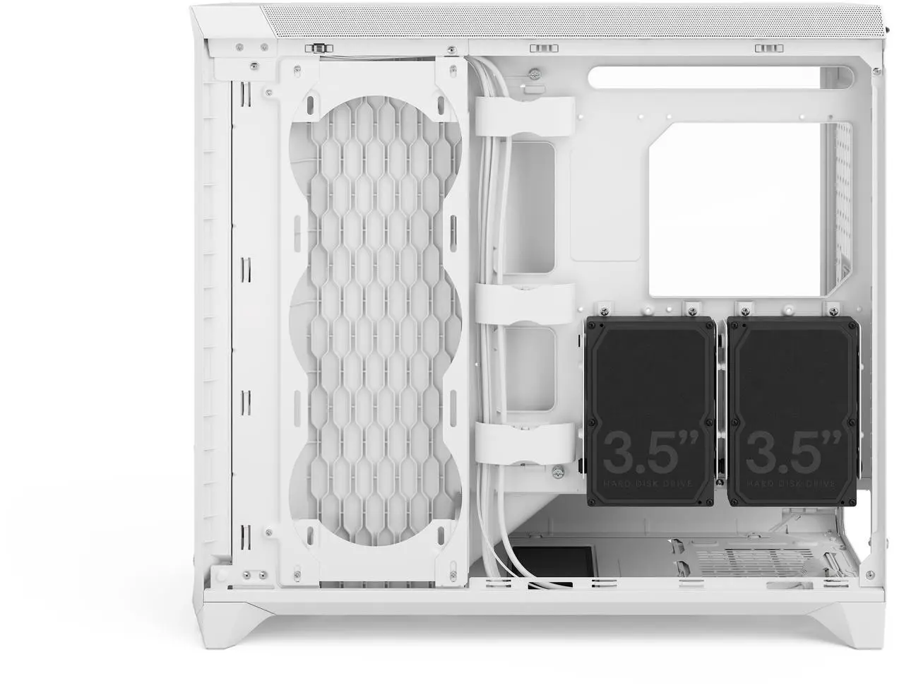 Alt view image 11 of 17 - Fractal Design Meshify 3 XL RGB E-ATX Full Tower PC Case -  White Chassis with Clear TG Side Panel
