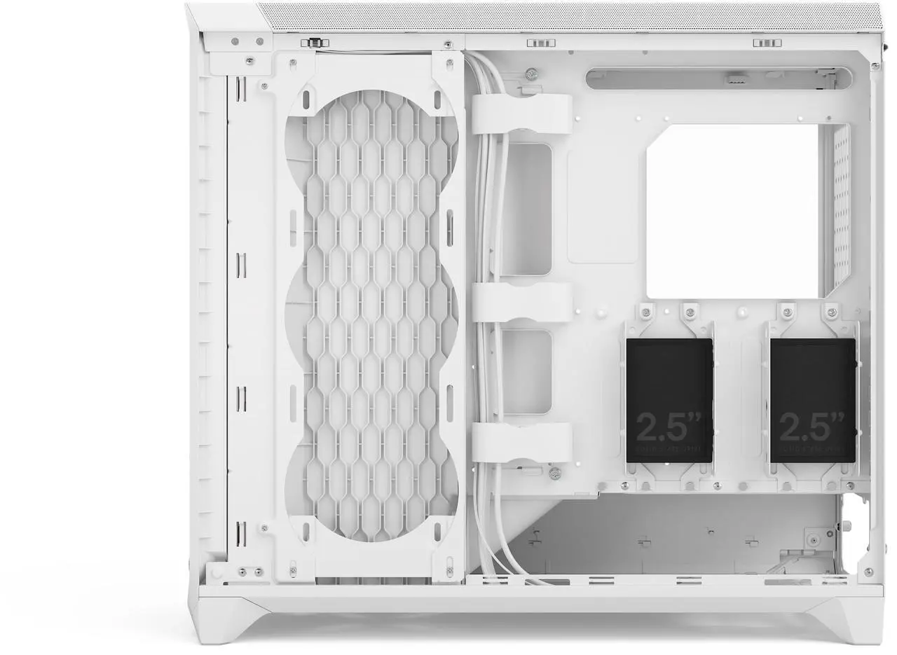 Alt view image 12 of 17 - Fractal Design Meshify 3 XL RGB E-ATX Full Tower PC Case -  White Chassis with Clear TG Side Panel