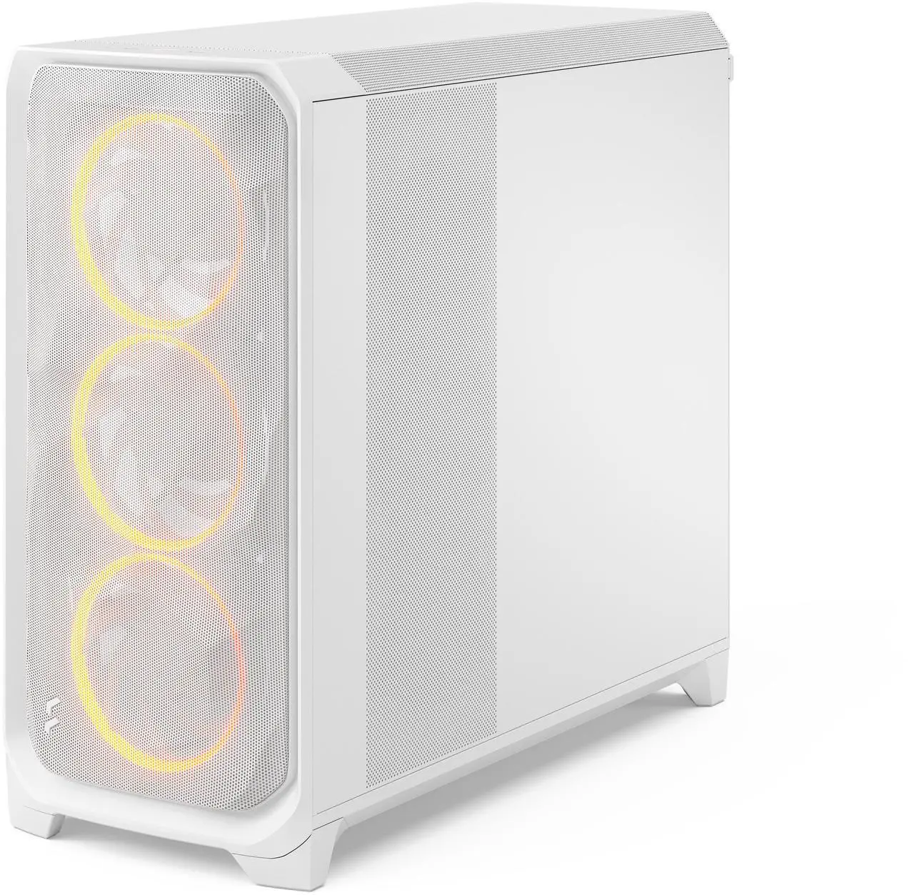 Alt view image 3 of 17 - Fractal Design Meshify 3 XL RGB E-ATX Full Tower PC Case -  White Chassis with Clear TG Side Panel