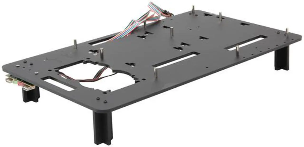 Alt view image 2 of 8 - DIYPC Alpha-DB6 Black Acrylic ATX Bench Case Bench Computer Case Mining Rig Frame Case for ATX/Micro ATX motherboard - PC components not included