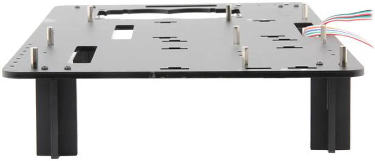 Alt view image 7 of 8 - DIYPC Alpha-DB6 Black Acrylic ATX Bench Case Bench Computer Case Mining Rig Frame Case for ATX/Micro ATX motherboard - PC components not included