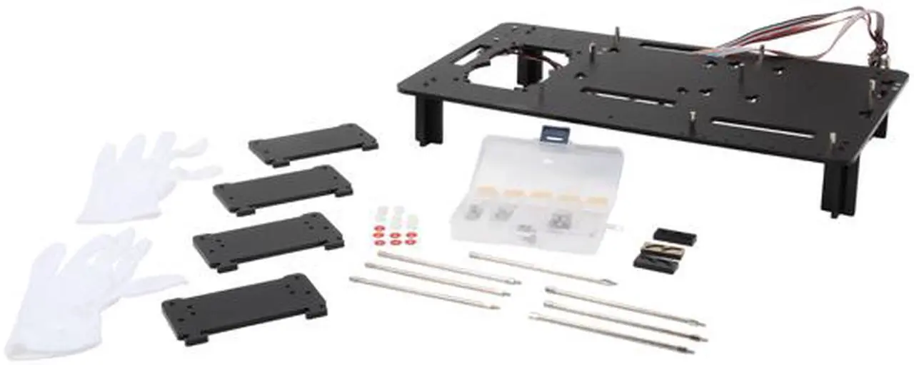 Alt view image 8 of 8 - DIYPC Alpha-DB6 Black Acrylic ATX Bench Case Bench Computer Case Mining Rig Frame Case for ATX/Micro ATX motherboard - PC components not included