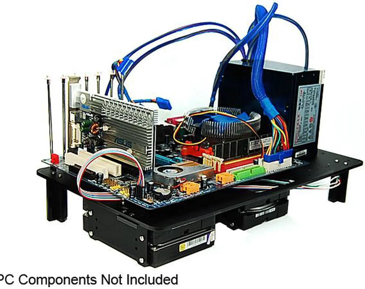 Main image of DIYPC Alpha-DB6 Black Acrylic ATX Bench Case Bench Computer Case Mining Rig Frame Case for ATX/Micro ATX motherboard - PC components not included