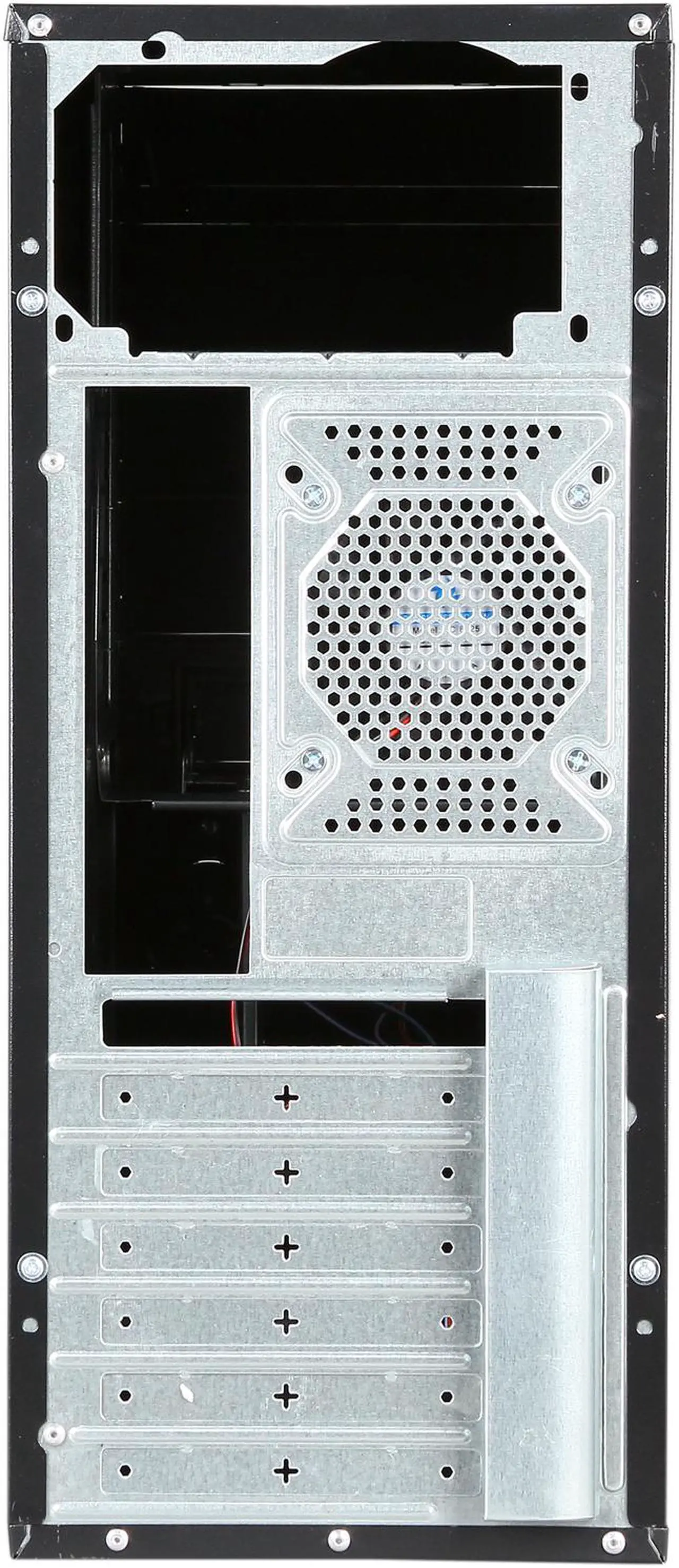 Alt view image 8 of 9 - DIYPC DIY-5823 B/S Black SECC ATX Mid Tower Computer Case with 1 x 80mm Fan