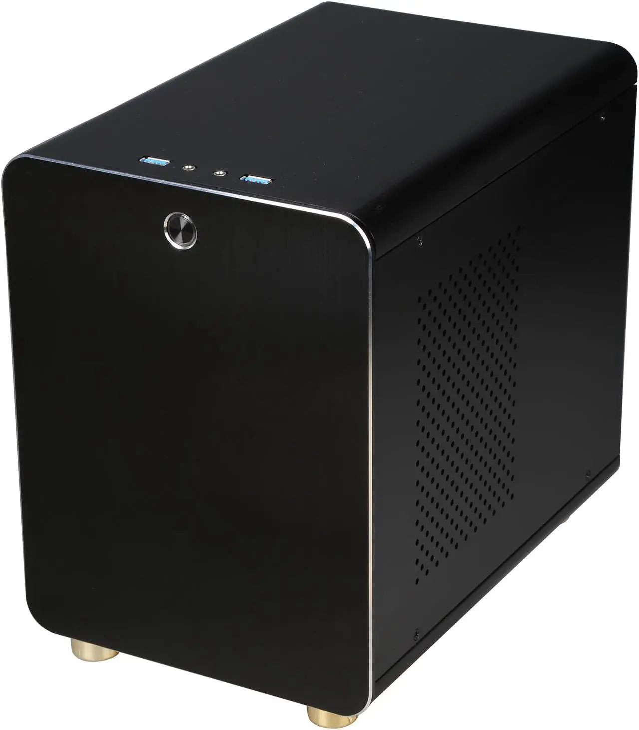 Alt view image 3 of 9 - DIYPC HTPC-Cube-BK Black USB3.0 Aluminum/Steel Mini-ITX Tower Computer case, can support 120mm Radiator, Standard Size ATX PSU
