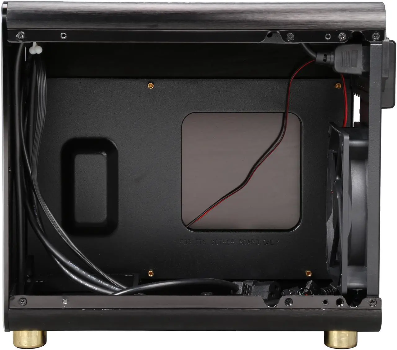Alt view image 6 of 9 - DIYPC HTPC-Cube-BK Black USB3.0 Aluminum/Steel Mini-ITX Tower Computer case, can support 120mm Radiator, Standard Size ATX PSU