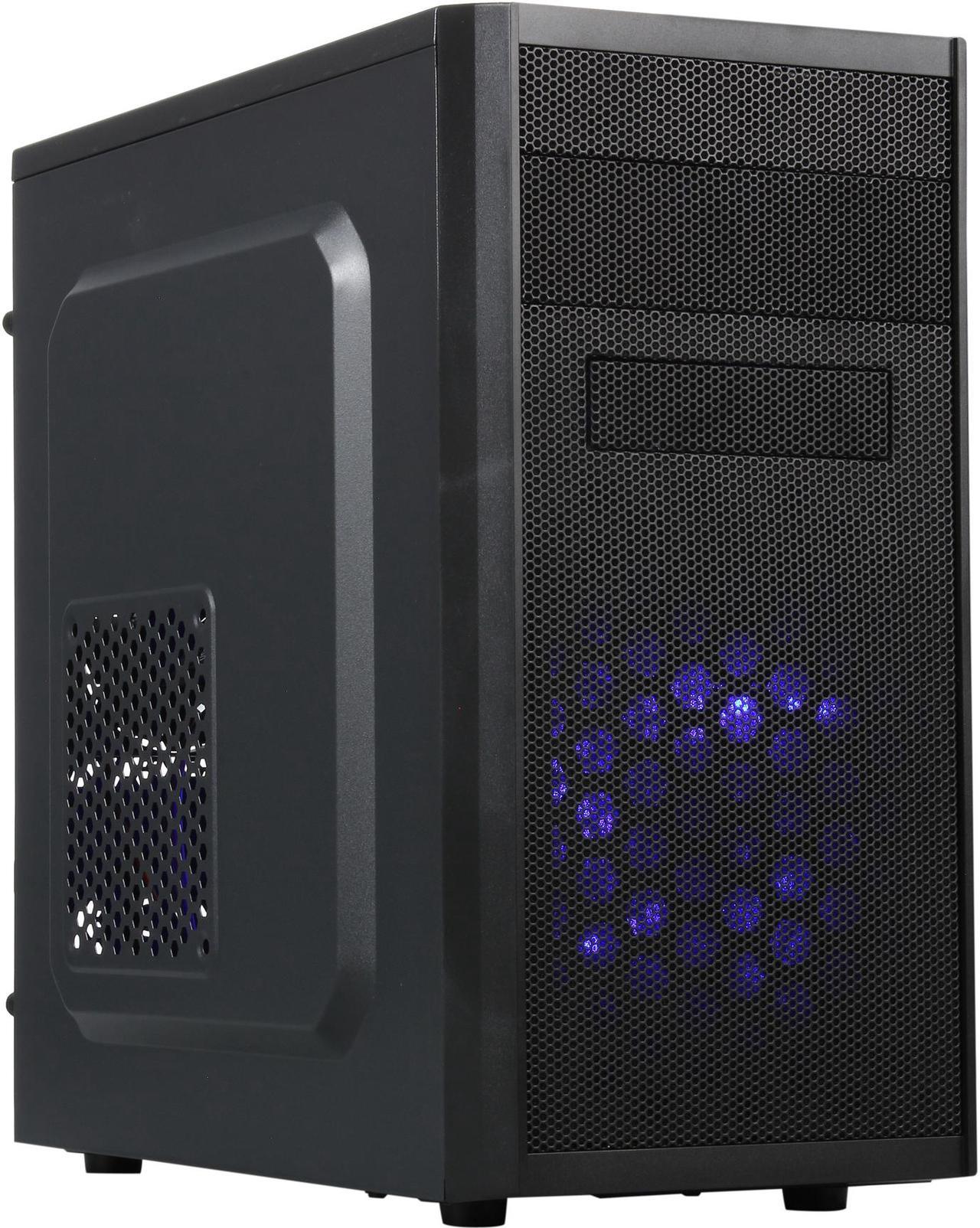 DIYPC MA08-BK Black USB 3.0 Micro-ATX Mini Tower Gaming Computer Case with Dual Fans