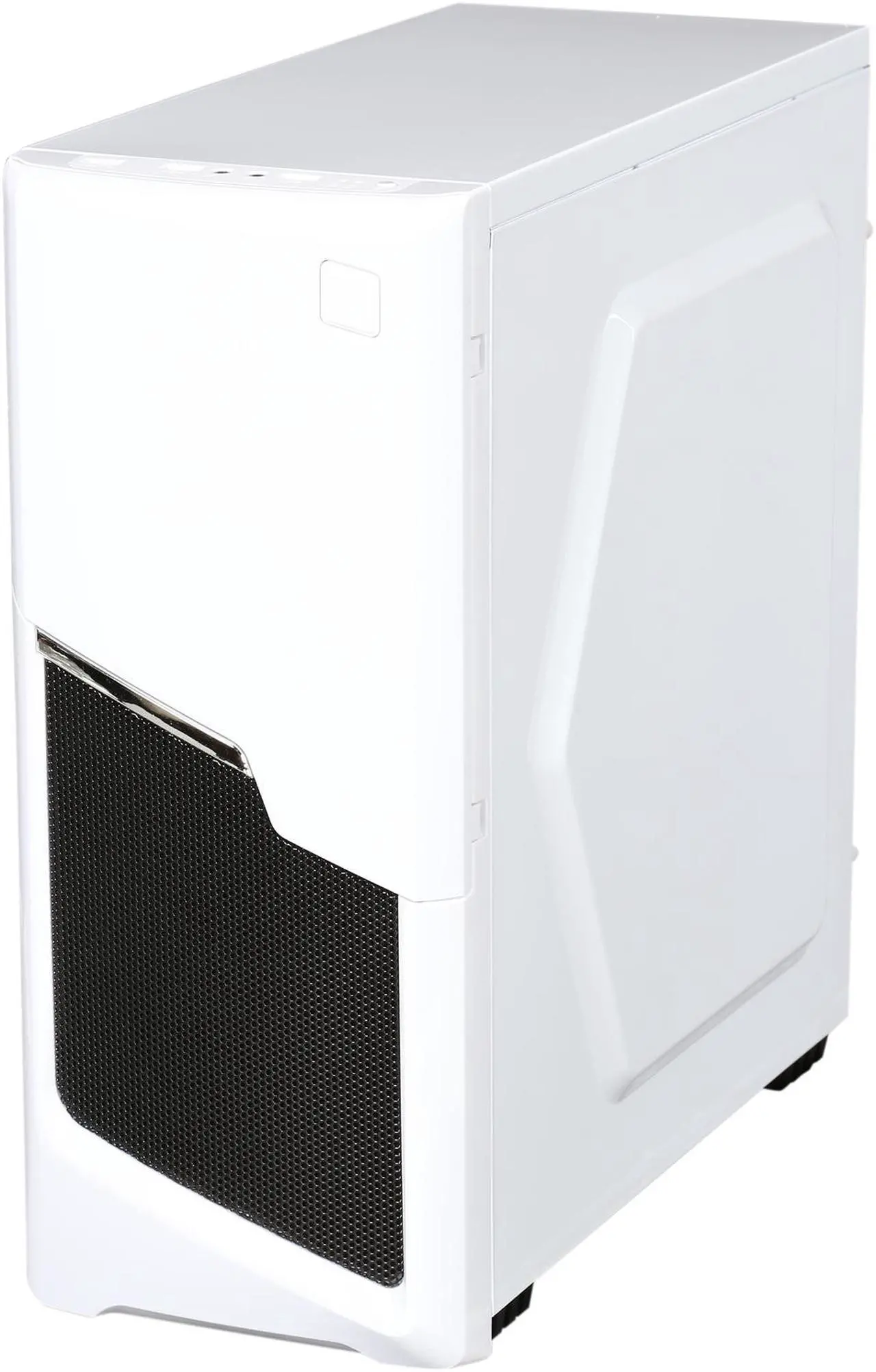 Alt view image 4 of 10 - DIYPC P48-W White SECC ATX / Micro ATX Mid Tower Computer Case w/ 2 x 120mm Blue Fans