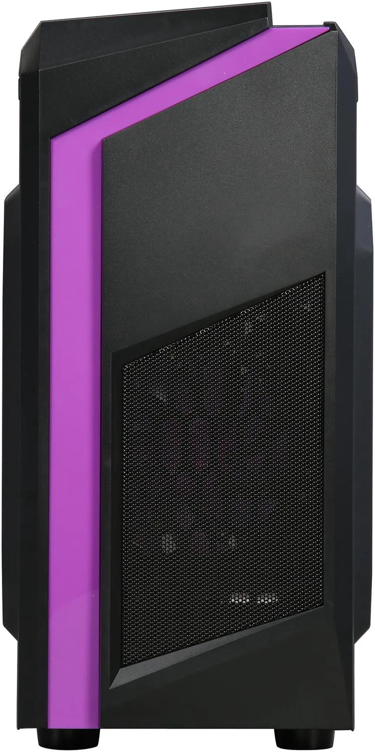 Alt view image 4 of 15 - DIYPC DIY-F2-P Black / Purple SPCC Micro ATX Mini Tower Computer Case