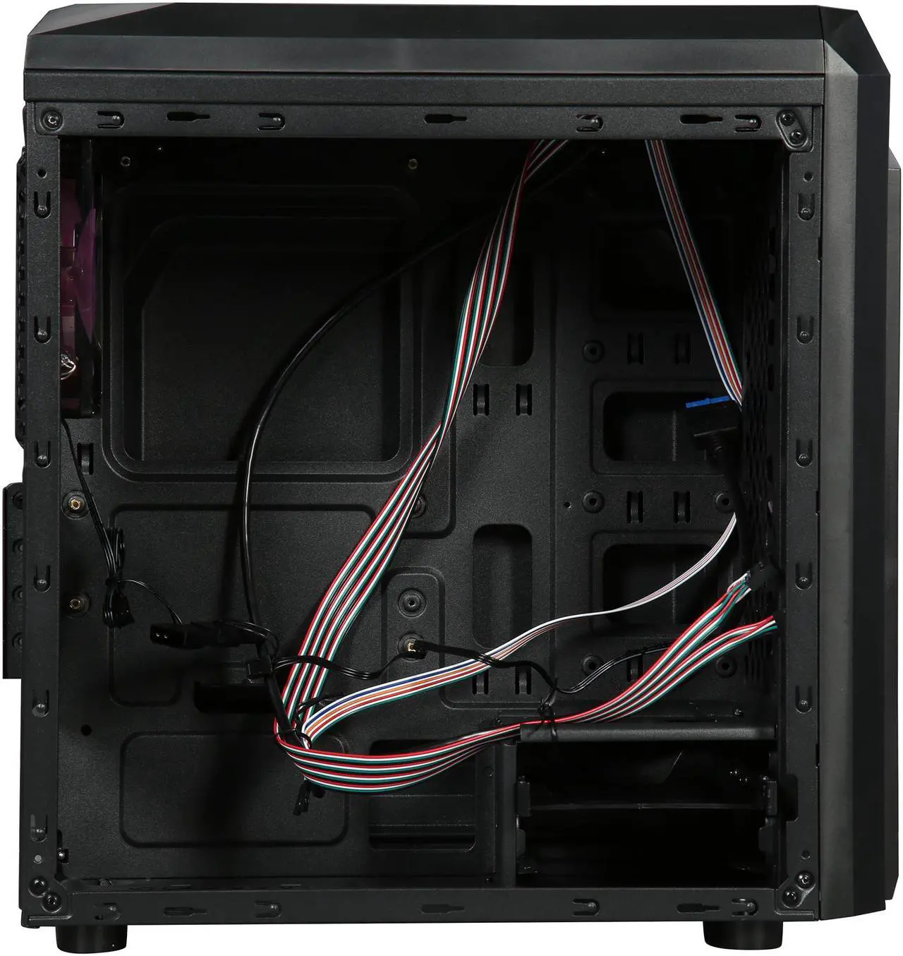 Alt view image 8 of 15 - DIYPC DIY-F2-P Black / Purple SPCC Micro ATX Mini Tower Computer Case