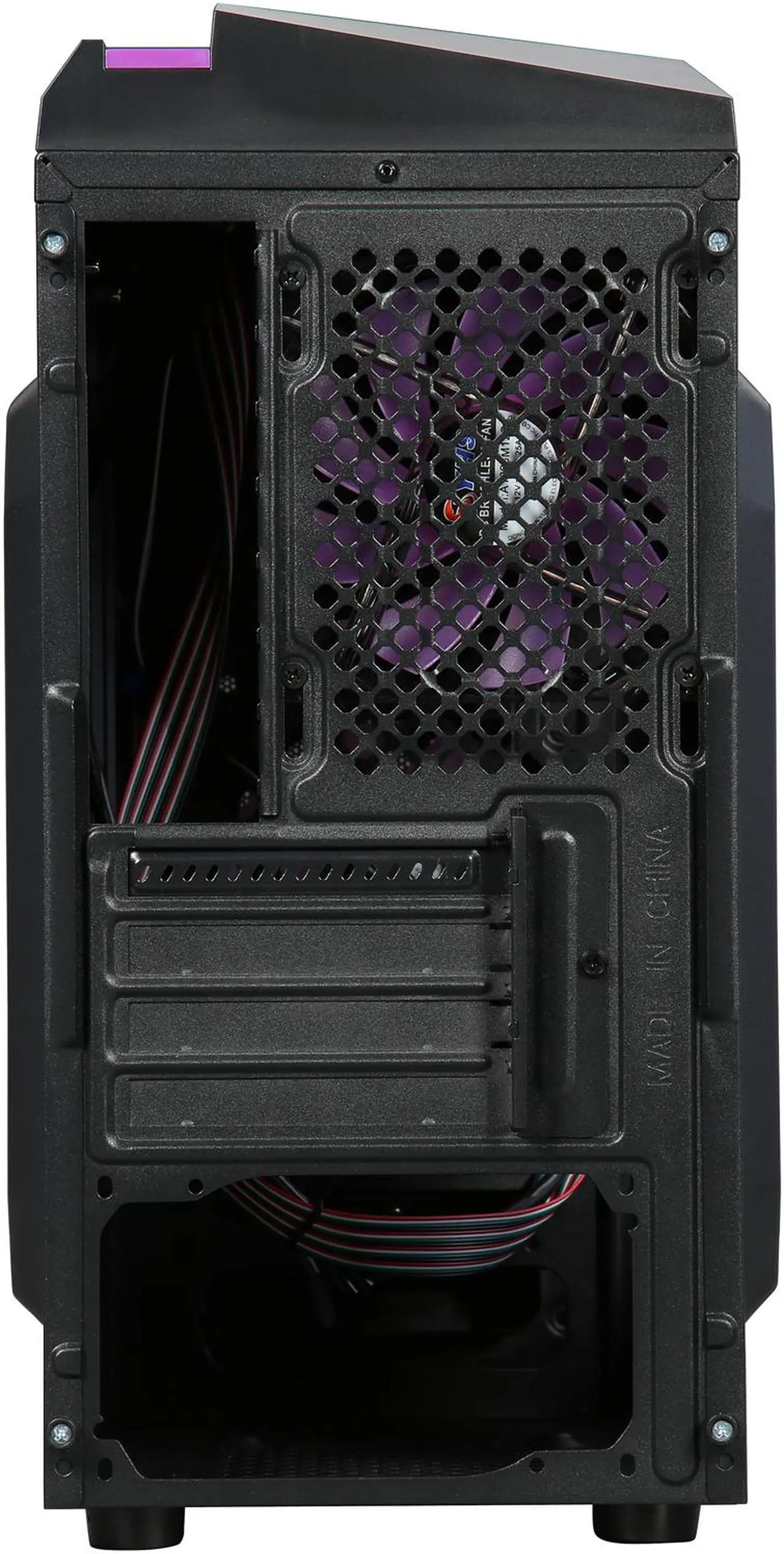 Alt view image 13 of 15 - DIYPC DIY-F2-P Black / Purple SPCC Micro ATX Mini Tower Computer Case