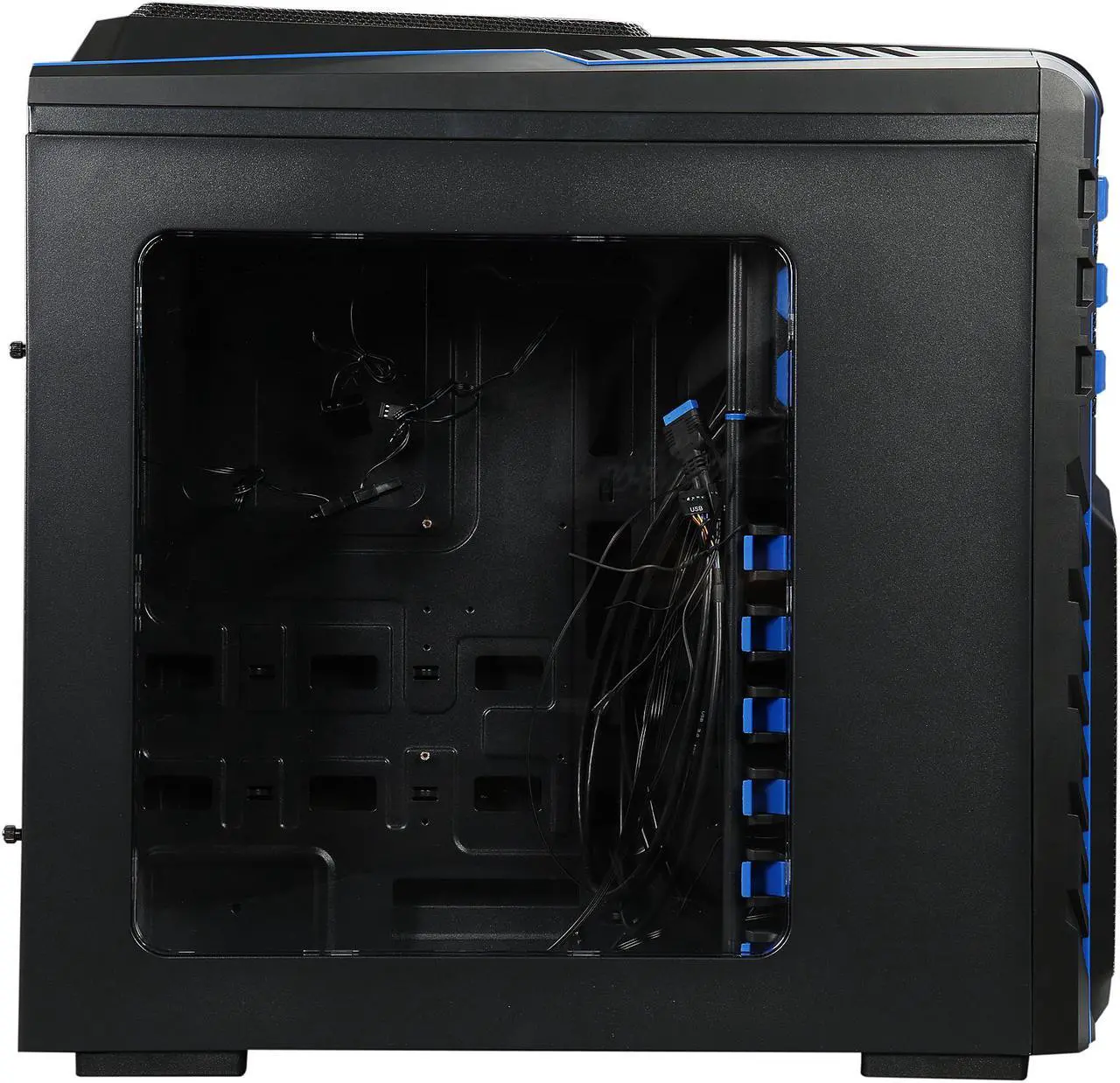 Alt view image 6 of 16 - DIYPC Skyline-06-WB Black SECC ATX Full Tower Computer Case