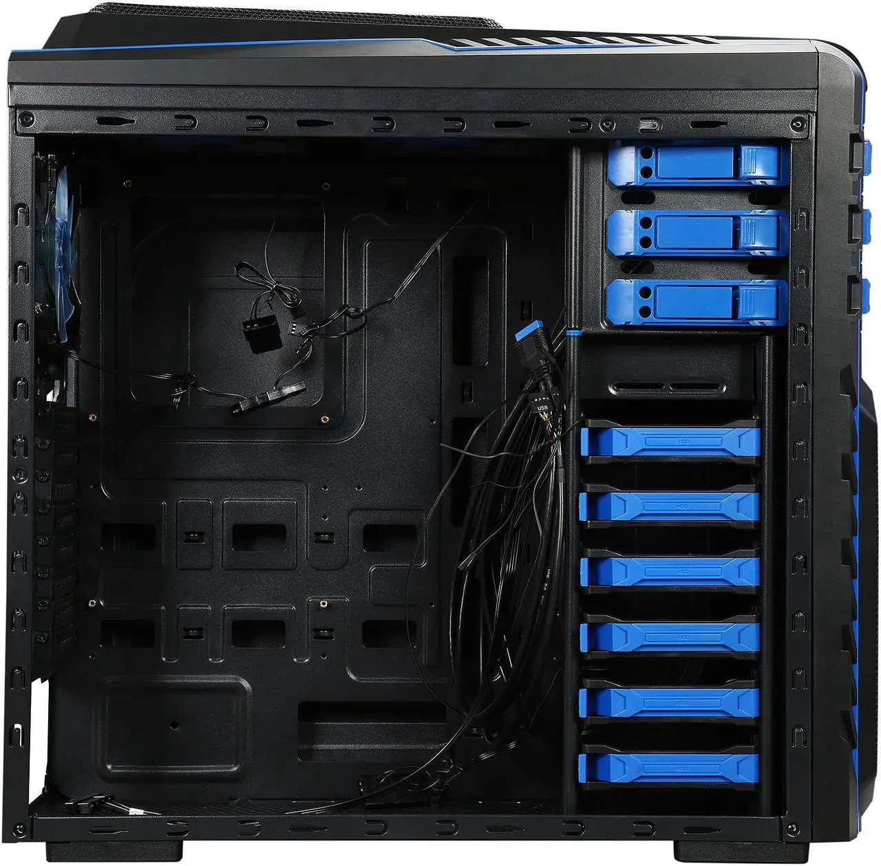 Alt view image 8 of 16 - DIYPC Skyline-06-WB Black SECC ATX Full Tower Computer Case