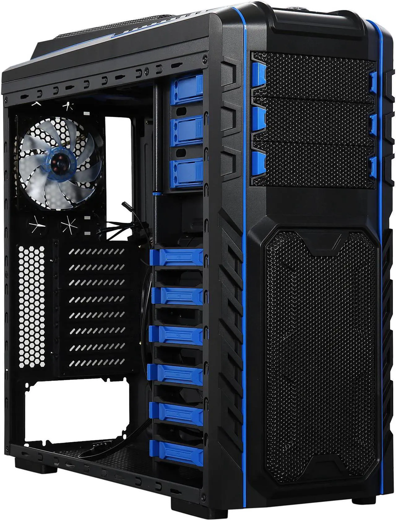 Alt view image 10 of 16 - DIYPC Skyline-06-WB Black SECC ATX Full Tower Computer Case