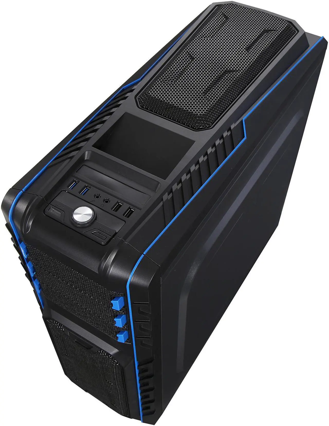 Alt view image 12 of 16 - DIYPC Skyline-06-WB Black SECC ATX Full Tower Computer Case