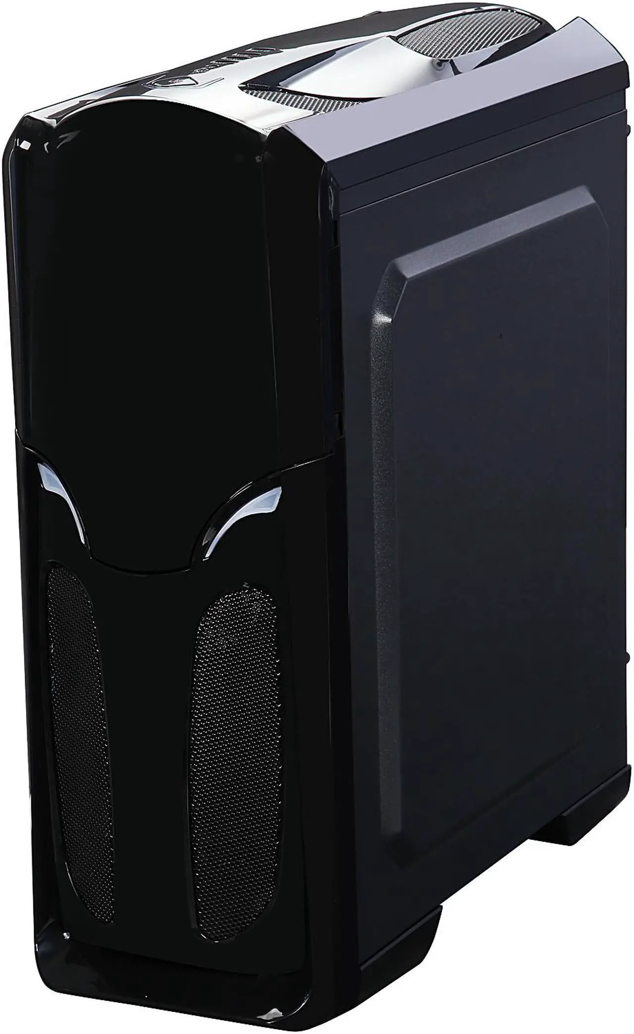 Alt view image 4 of 10 - DIYPC VT380-BK Black USB 3.0 ATX Mid Tower Gaming Computer Case with Build-in 3 x Fans (2 x 120mm Blue LED Fan x Front, 1 x 120mm Blue LED Fan x rear)