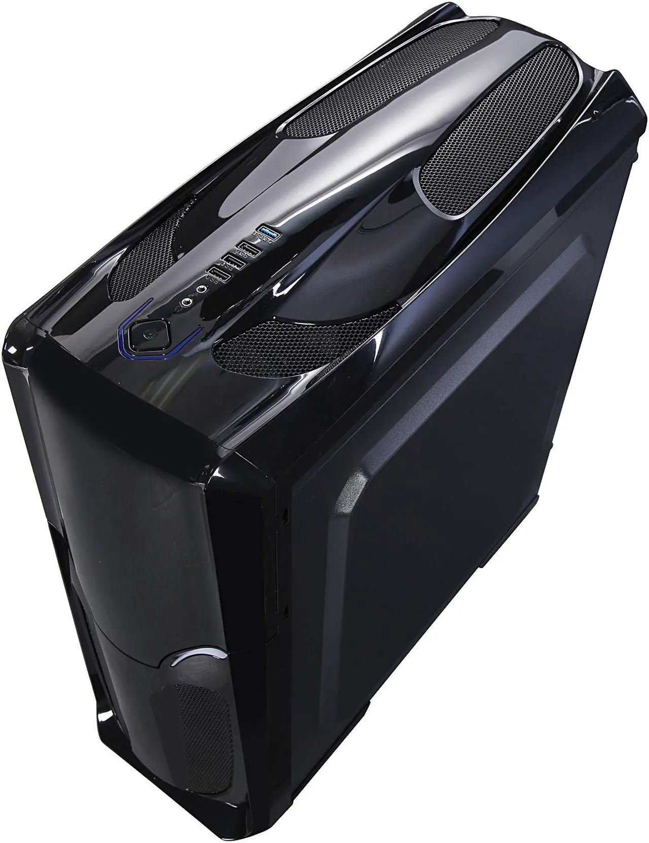 Alt view image 10 of 10 - DIYPC VT380-BK Black USB 3.0 ATX Mid Tower Gaming Computer Case with Build-in 3 x Fans (2 x 120mm Blue LED Fan x Front, 1 x 120mm Blue LED Fan x rear)