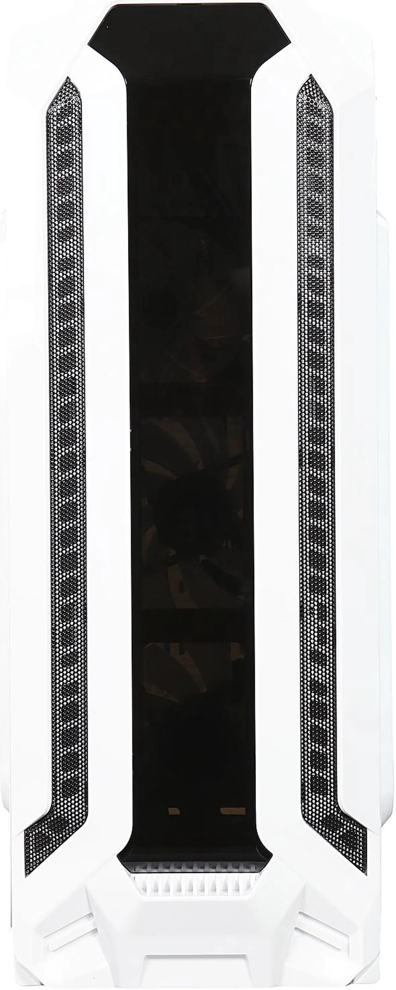 Alt view image 3 of 10 - DIYPC Gamestorm-W White Dual USB 3.0 ATX Mid Tower Gaming Computer Case with Build-in 3 x Fans (2 x 120mm Blue LED Fans x Front, 1 x 120mm Blue LED Fan x Rear)