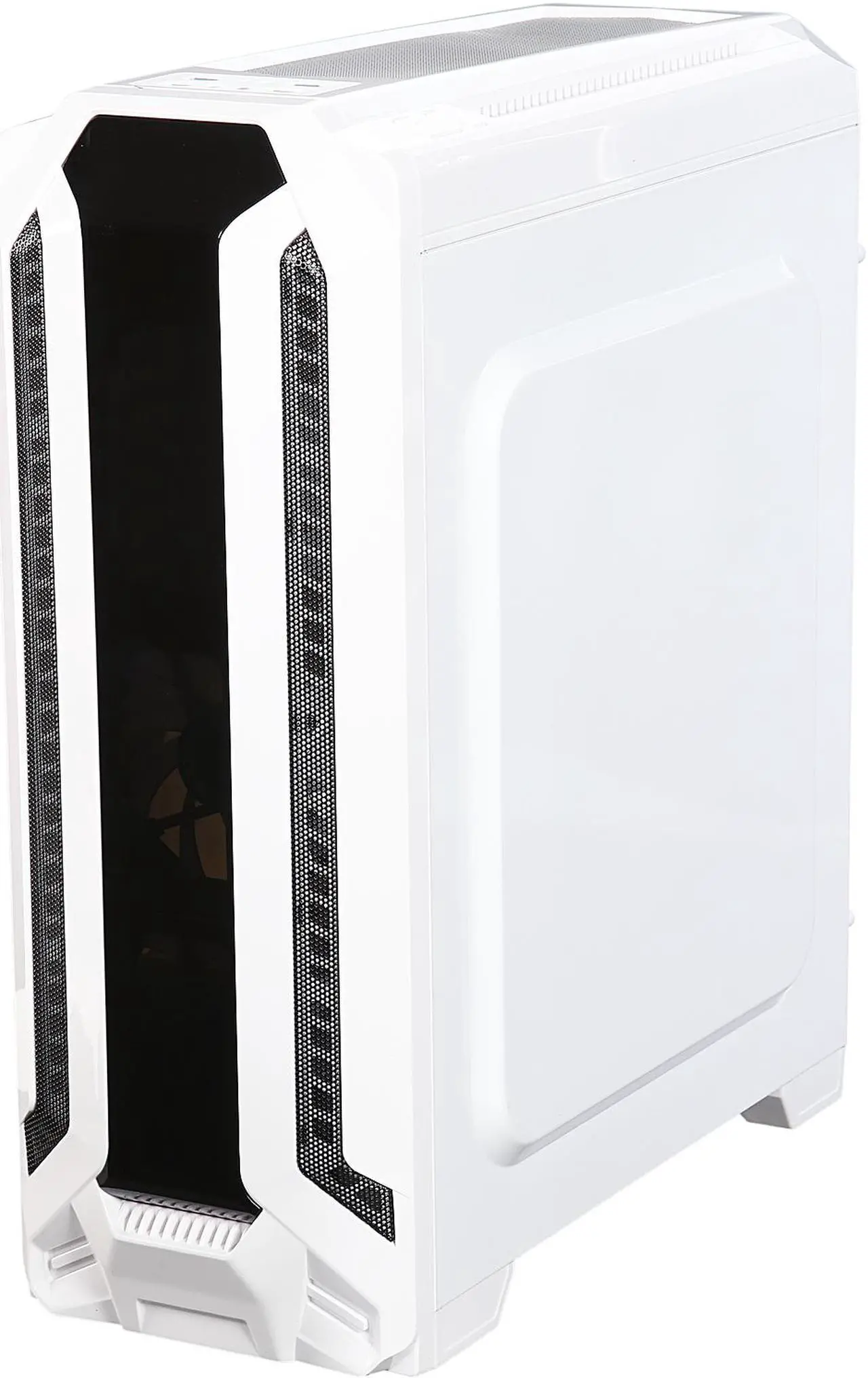 Alt view image 4 of 10 - DIYPC Gamestorm-W White Dual USB 3.0 ATX Mid Tower Gaming Computer Case with Build-in 3 x Fans (2 x 120mm Blue LED Fans x Front, 1 x 120mm Blue LED Fan x Rear)