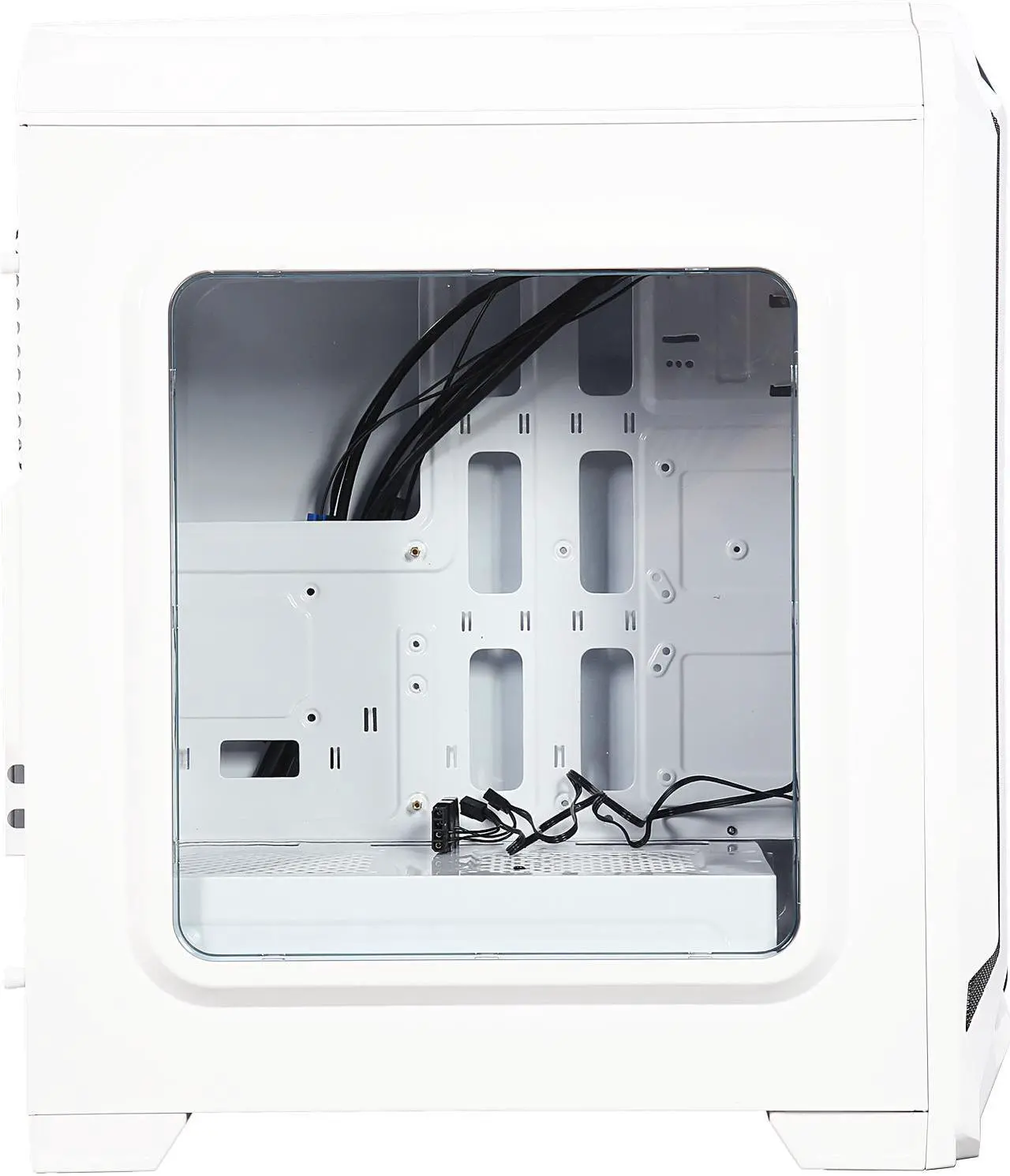 Alt view image 5 of 10 - DIYPC Gamestorm-W White Dual USB 3.0 ATX Mid Tower Gaming Computer Case with Build-in 3 x Fans (2 x 120mm Blue LED Fans x Front, 1 x 120mm Blue LED Fan x Rear)