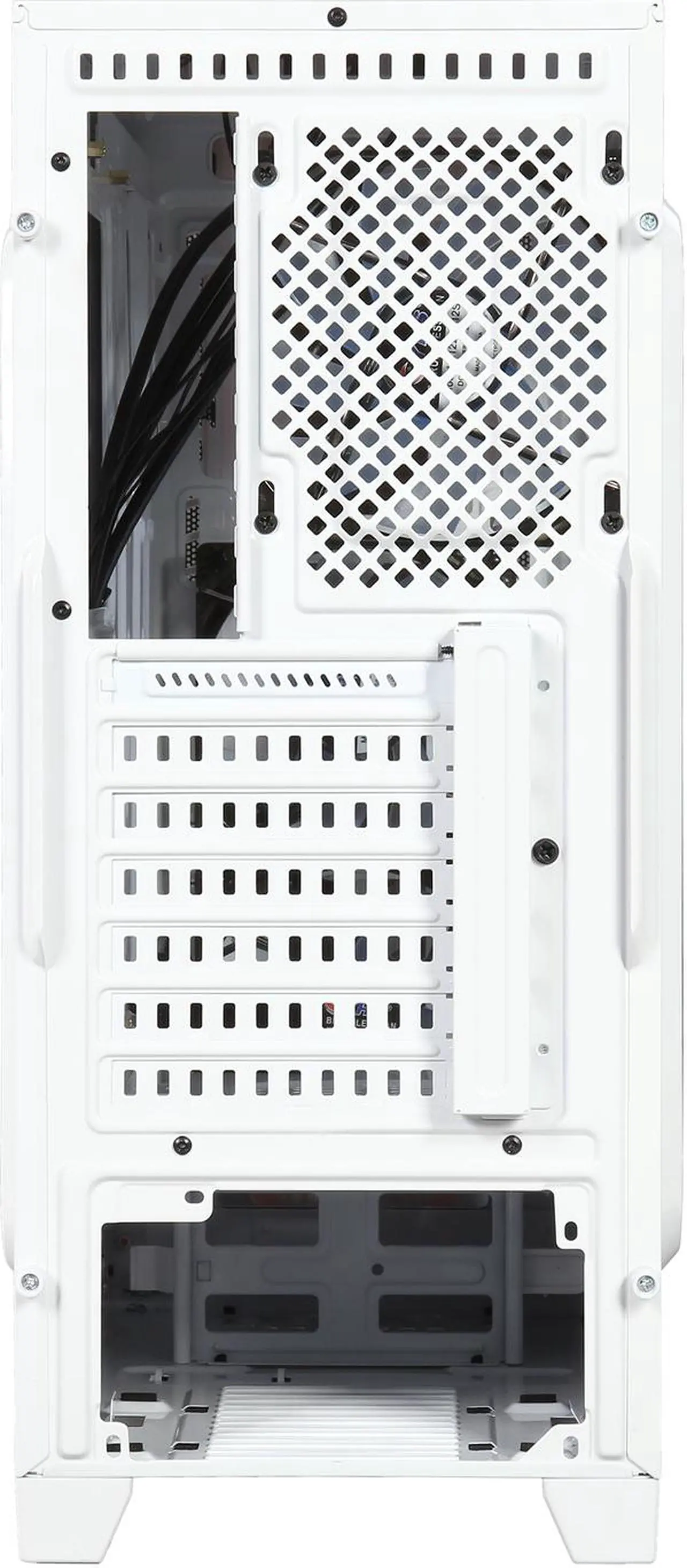 Alt view image 10 of 10 - DIYPC Gamestorm-W White Dual USB 3.0 ATX Mid Tower Gaming Computer Case with Build-in 3 x Fans (2 x 120mm Blue LED Fans x Front, 1 x 120mm Blue LED Fan x Rear)