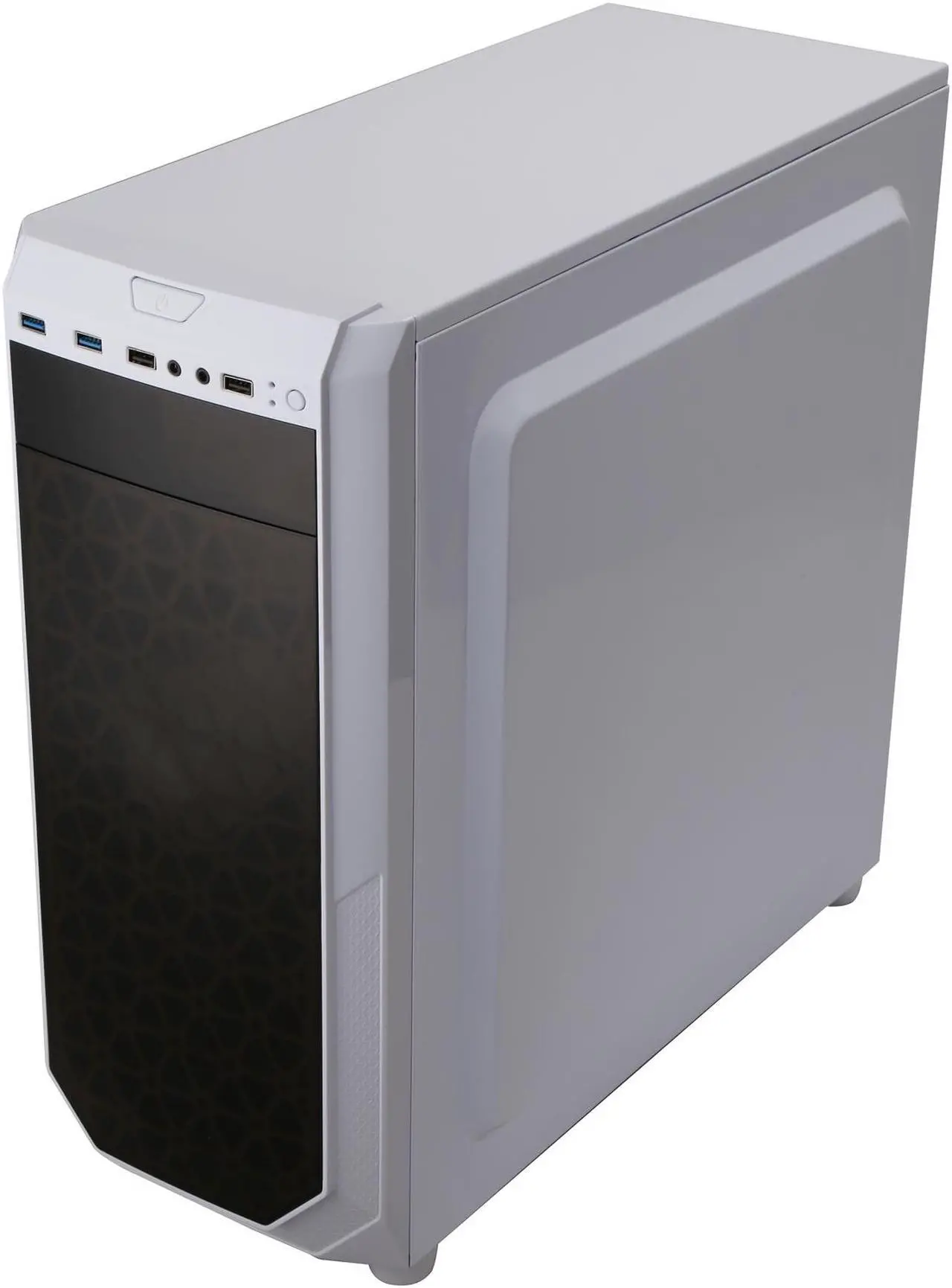 Alt view image 6 of 9 - DIYPC VII-W-15LEDlight White Dual USB 3.0 ATX Mid Tower Gaming Computer Case with Pre-installed 2 x Blue 15 LED Light Fans