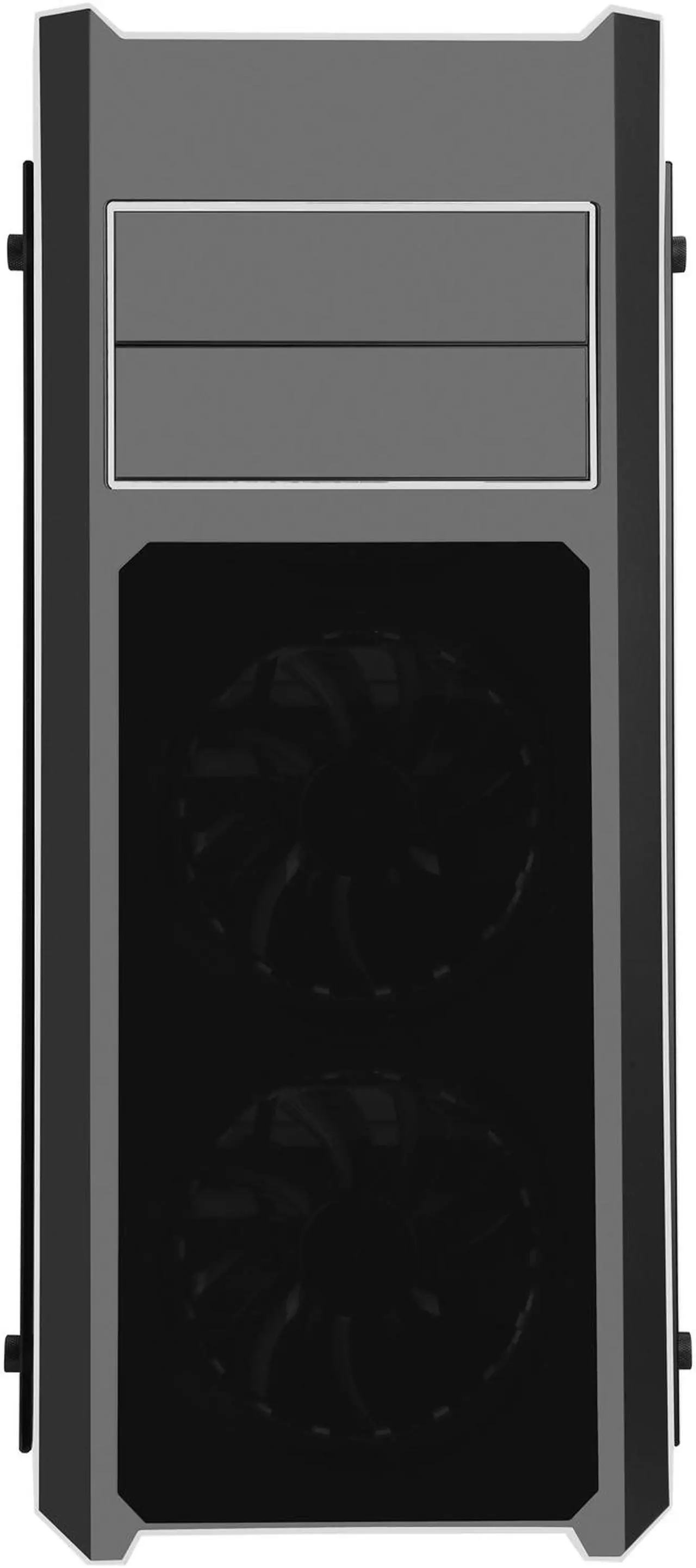 Alt view image 3 of 14 - DIYPC DIY-TG8-BW Black Dual USB3.0 Steel/ Tempered Glass ATX Mid Tower Gaming Computer Case w/Tempered Glass Panels (Front, Top and Both Sides) and Pre-Installed 3 x Blue 33LED Light Fan