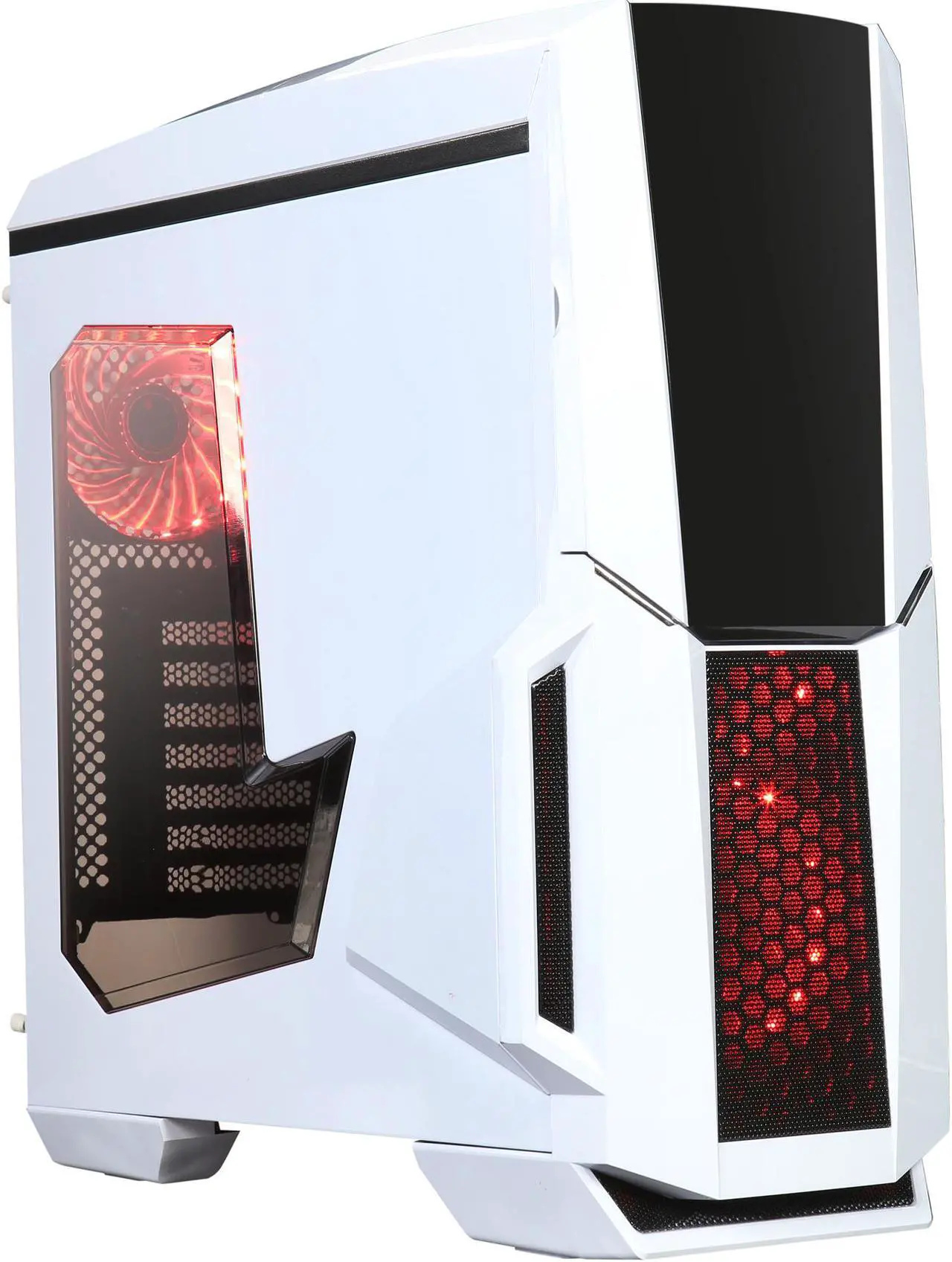 Main image of DIYPC Gamemax-W-RGB White Dual USB 3.0 ATX Mid Tower Gaming Computer Case with Build-in 3 x RGB LED Fans and RGB Remote Control
