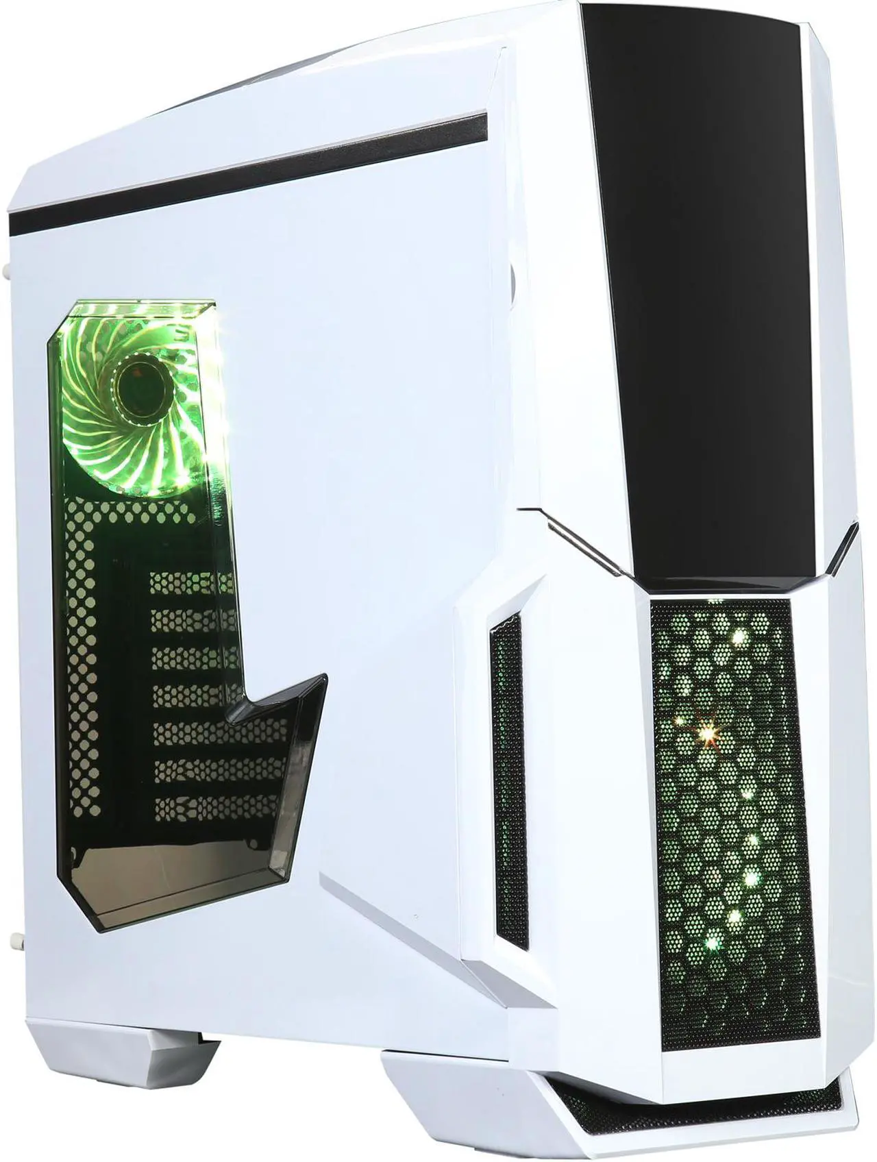 Alt view image 5 of 16 - DIYPC Gamemax-W-RGB White Dual USB 3.0 ATX Mid Tower Gaming Computer Case with Build-in 3 x RGB LED Fans and RGB Remote Control