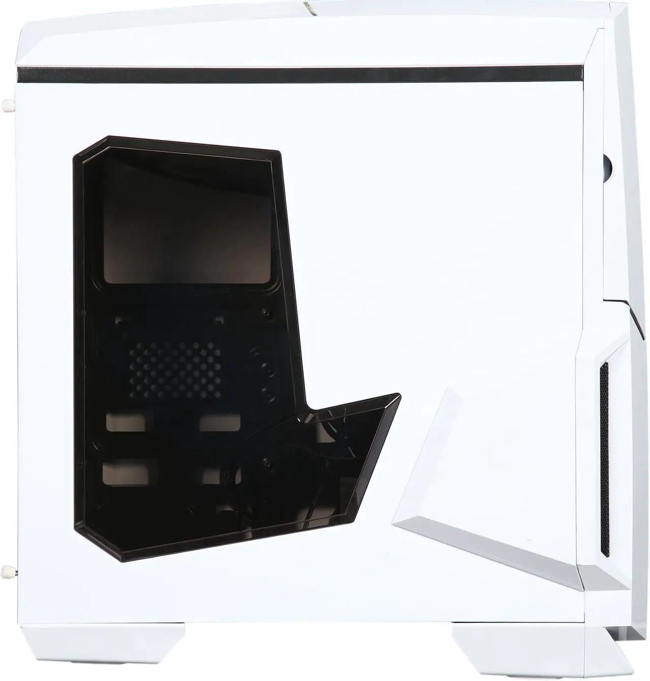 Alt view image 11 of 16 - DIYPC Gamemax-W-RGB White Dual USB 3.0 ATX Mid Tower Gaming Computer Case with Build-in 3 x RGB LED Fans and RGB Remote Control