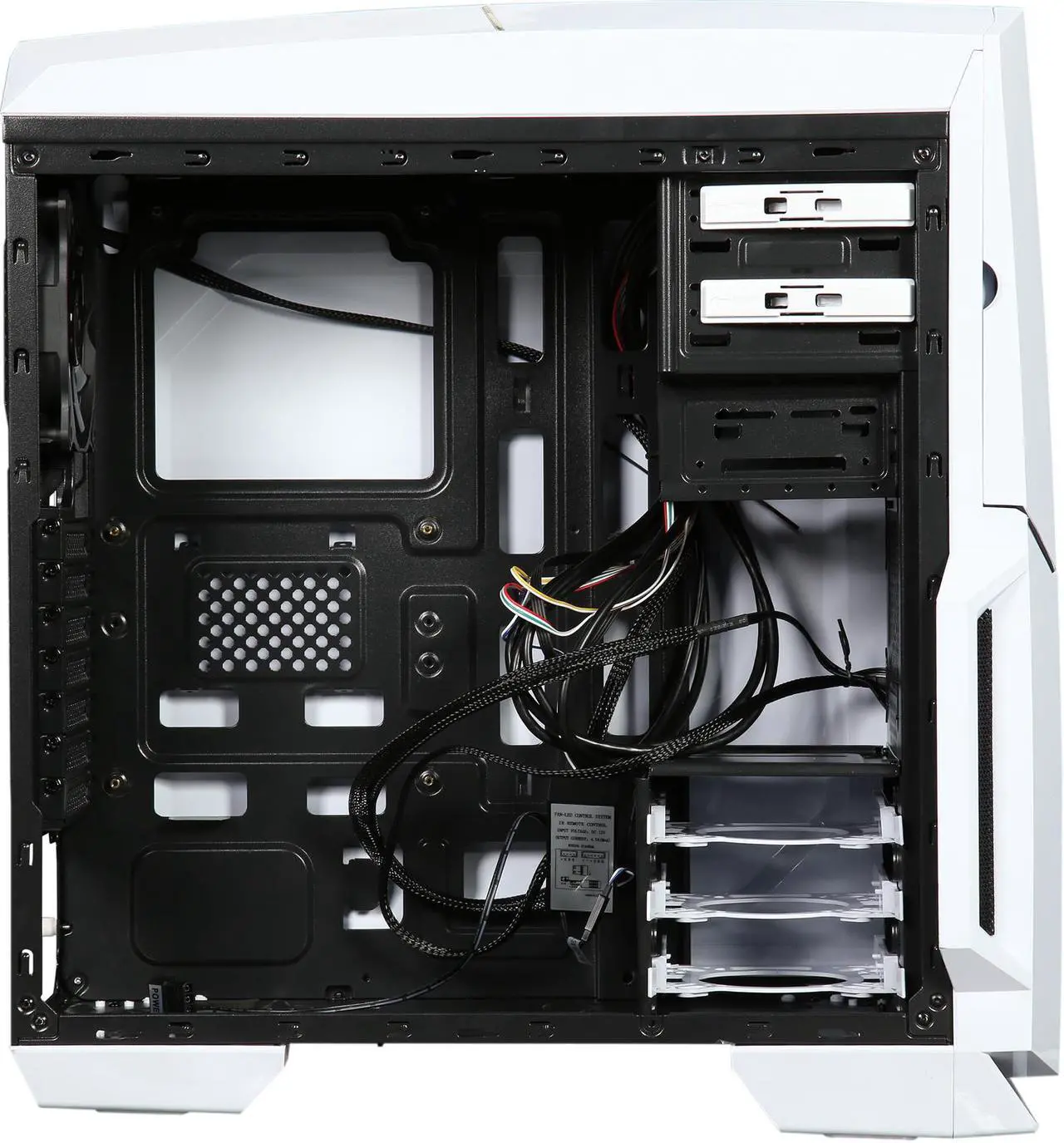 Alt view image 14 of 16 - DIYPC Gamemax-W-RGB White Dual USB 3.0 ATX Mid Tower Gaming Computer Case with Build-in 3 x RGB LED Fans and RGB Remote Control