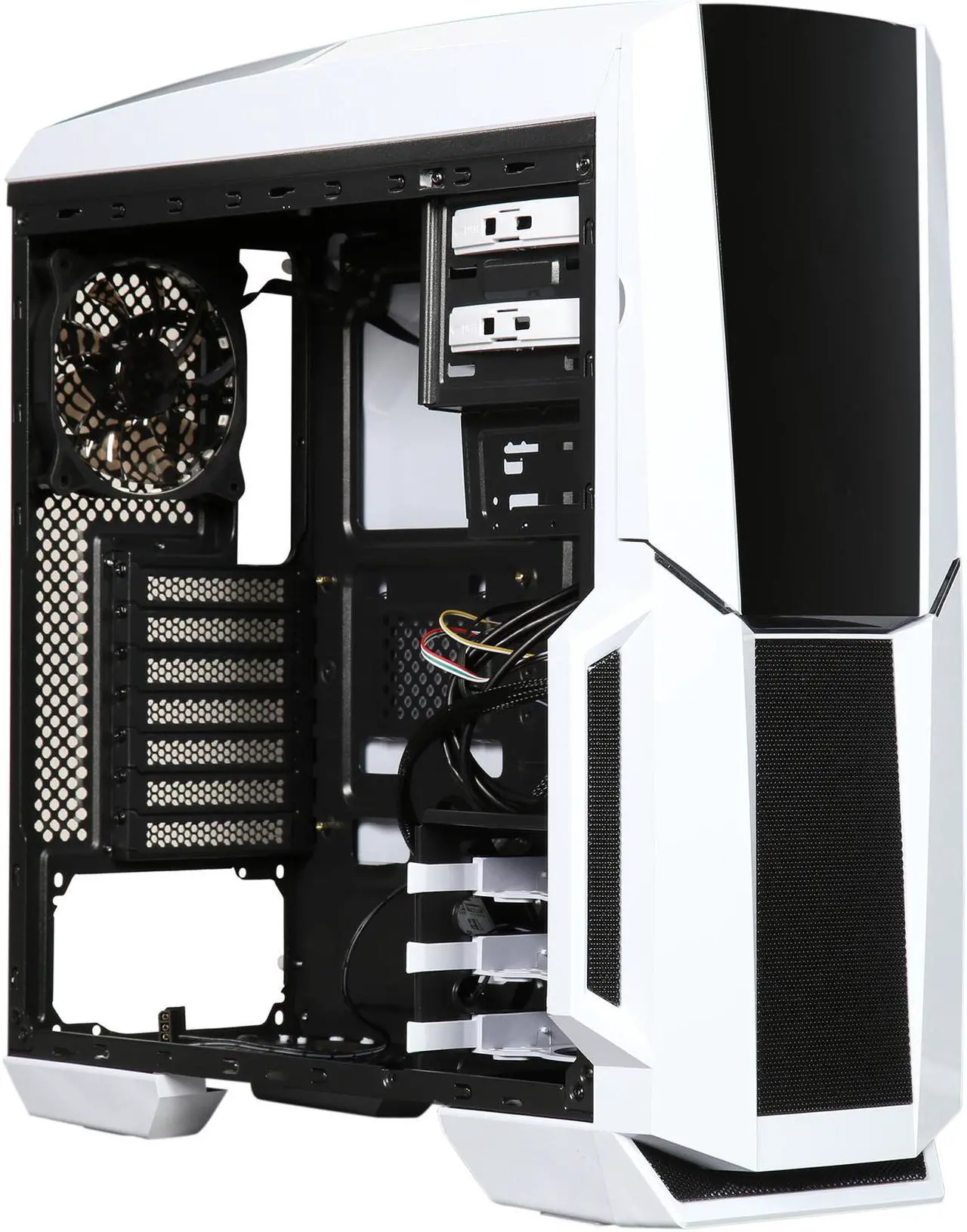 Alt view image 15 of 16 - DIYPC Gamemax-W-RGB White Dual USB 3.0 ATX Mid Tower Gaming Computer Case with Build-in 3 x RGB LED Fans and RGB Remote Control