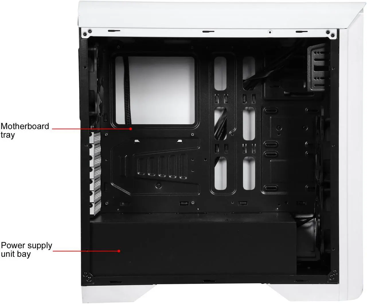 Alt view image 15 of 17 - DIYPC D480-W-RGB White Dual USB 3.0 ATX Mid Tower Gaming Computer Case with Build-in 3 x RGB LED Fans (Pre-Installed) and RGB Remote Control