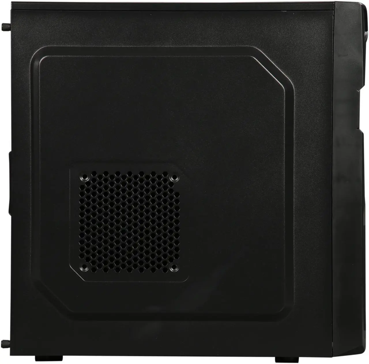 Alt view image 6 of 13 - DIYPC Solo-T2-R Black USB 3.0 ATX Mid Tower Gaming Computer Case with 2 x Red Fans (1x 120mm LED fan x front, 1x 120mm fan x rear) Pre-installed