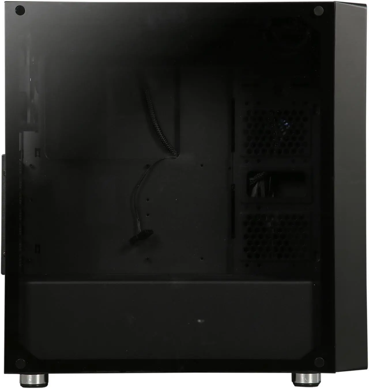 Alt view image 12 of 17 - DIYPC DIY-Line-RGB Black Dual USB3.0 ATX Mid Tower Gaming Computer Case w/Tempered Glass Panel and Integrated RGB Strip/Pre-Installed RGB LED Fan