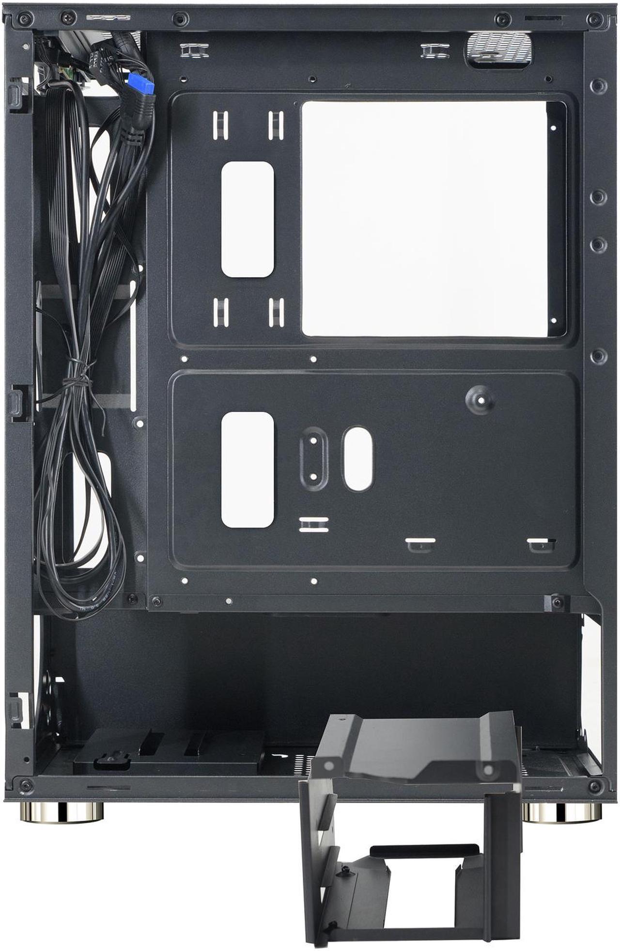 Alt view image 11 of 18 - DIYPC DIY-D2-RGB Black USB3.0 Steel/ Tempered Glass ATX Mid Tower Gaming Computer Case with Tempered Glass Panel and Addressable RGB LED Strip