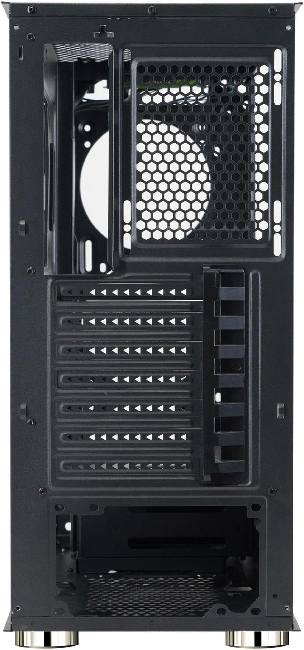 Alt view image 14 of 18 - DIYPC DIY-D2-RGB Black USB3.0 Steel/ Tempered Glass ATX Mid Tower Gaming Computer Case with Tempered Glass Panel and Addressable RGB LED Strip