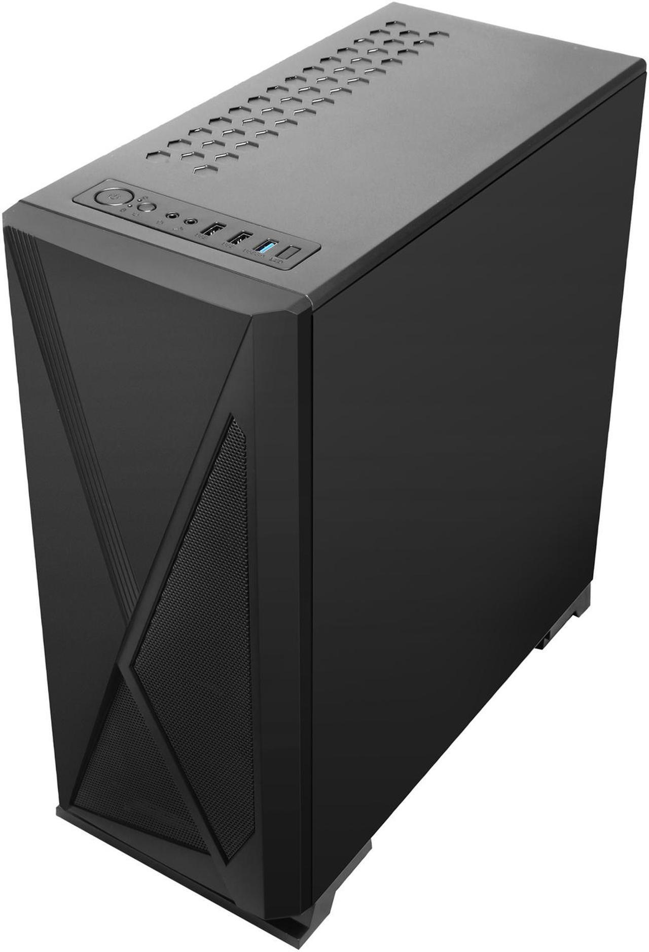 Alt view image 12 of 20 - DIYPC Rainbow-Flash-V3 Black Steel / Tempered Glass ATX Mid Tower Computer Case