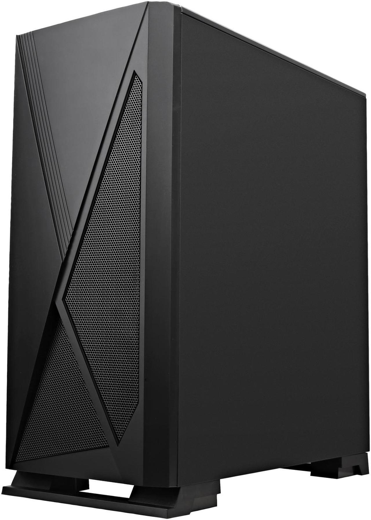 Alt view image 11 of 20 - DIYPC Rainbow-Flash-V3 Black Steel / Tempered Glass ATX Mid Tower Computer Case
